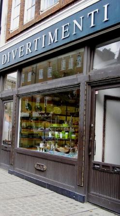 The Divertimenti cookery school and shop storefront in Marylebone