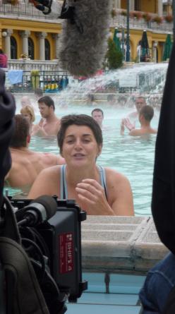 Isabelle Legeron at the thermal baths in Budapest